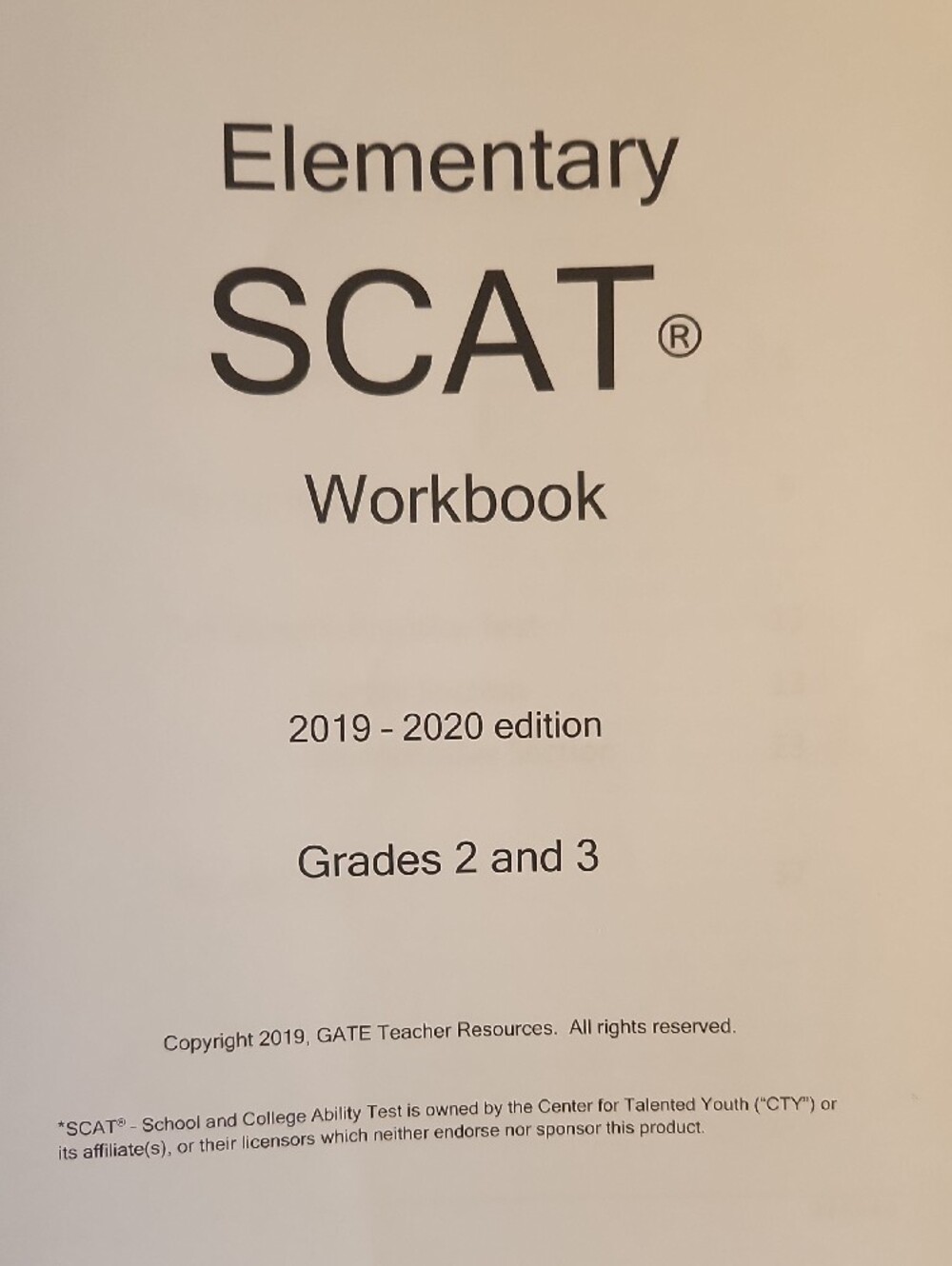 SCAT Elementary Workbook Set - Picture 3 of 4